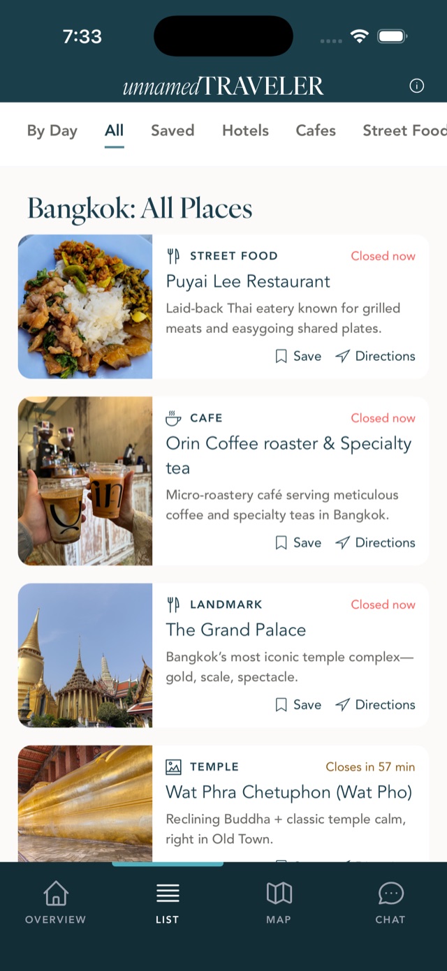 Bangkok browse-by-category screen in the app
